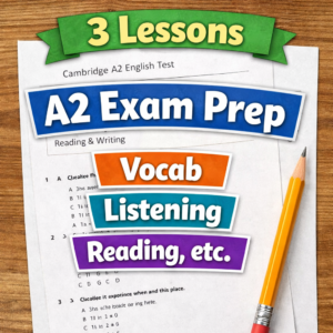 Cambridge A2 Key (KET) Exam Prep 3-Lesson ESL Bundle